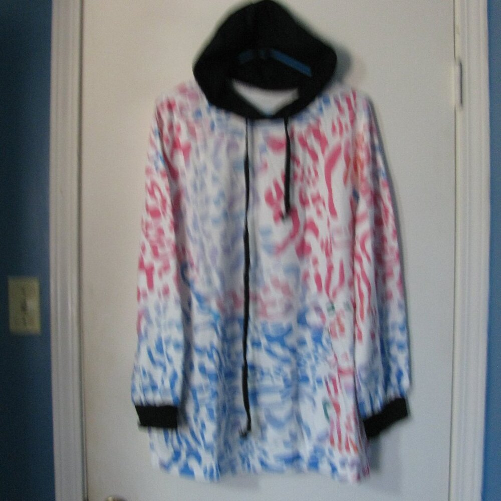 Leopard Print Multi Color Hoodie Large New Withou… - image 1